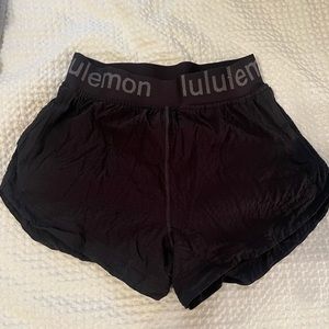 Lululemon Logo Waistband High-Rise Training Short Black